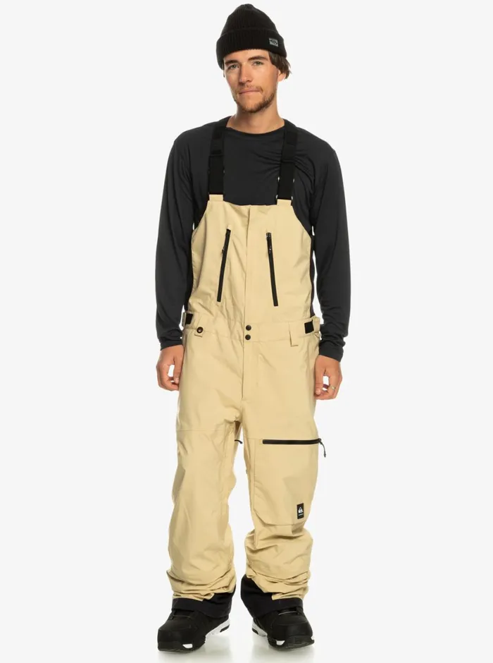 Quiksilver Altostratus Street Shell 2L GORETEX Snow Bib Pants Pale Khaki Mens Snow Pants Quiksilver Altostratus Street Shell 2L GORETEX Snow Bib Pants Pale Khaki Mens Snow Pants