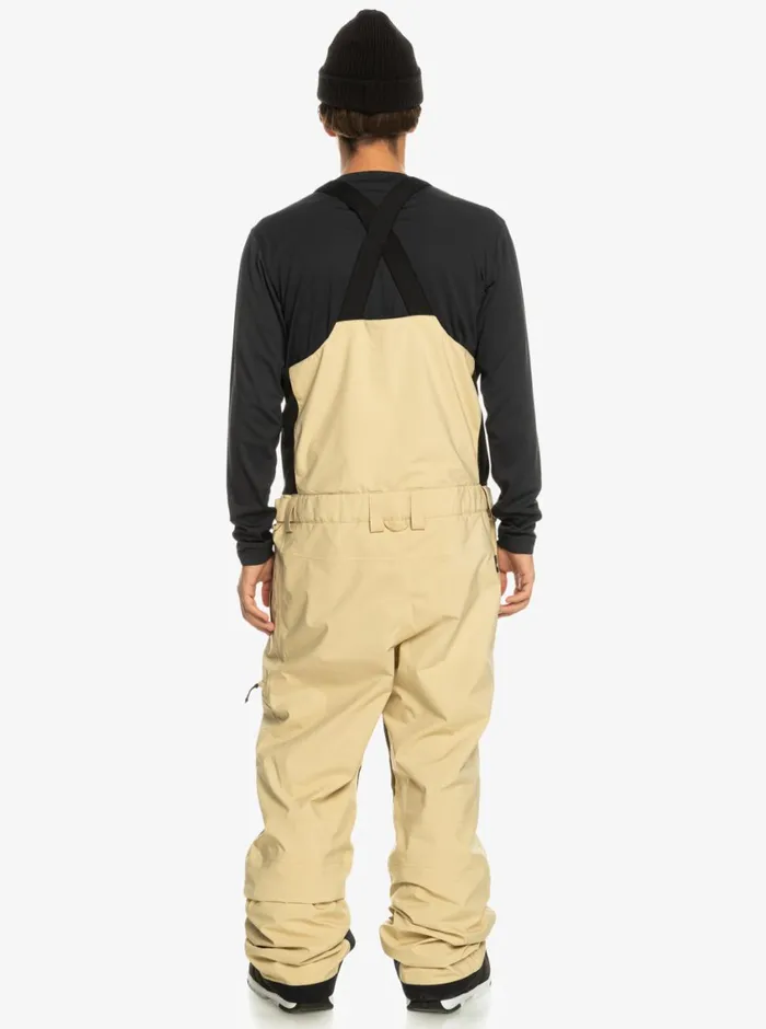 Quiksilver Altostratus Street Shell 2L GORETEX Snow Bib Pants Pale Khaki Mens Snow Pants