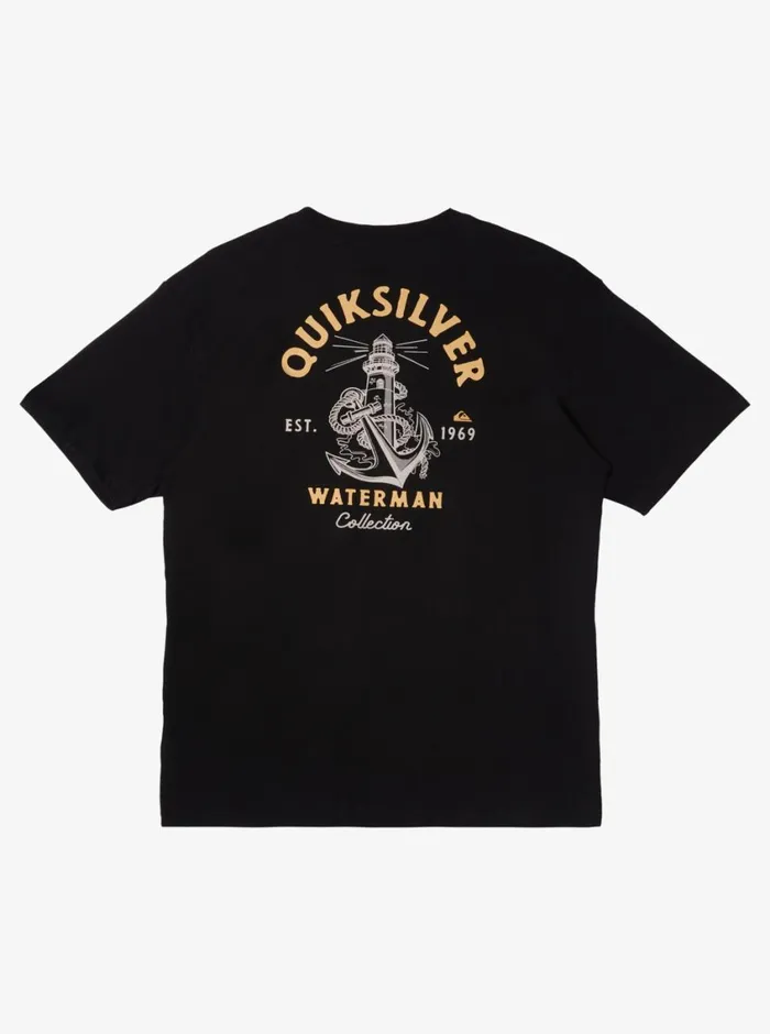 Quiksilver Anchors Away QTShirt Black MensWaterman Tees Quiksilver Anchors Away QTShirt Black MensWaterman Tees