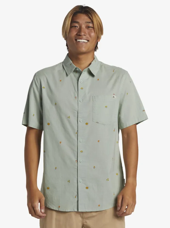 Quiksilver Apero Classic Short Sleeve Woven Shirt Cloud Blue Aop Mix Bag Ss Mens Shirts and Polos Quiksilver Apero Classic Short Sleeve Woven Shirt Cloud Blue Aop Mix Bag Ss Mens Shirts and Polos