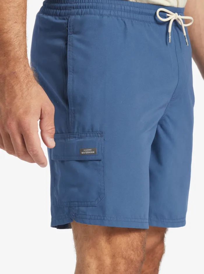 Quiksilver Balance 18034 Volleys Ensign Blue Heather MensWaterman Elastic Waist Quiksilver Balance 18034 Volleys Ensign Blue Heather MensWaterman Elastic Waist