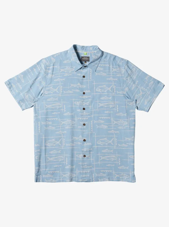Quiksilver Bento Woven Shirt Bento Dusk Blue MensWaterman Shirts and Polos