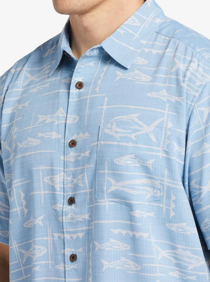 Quiksilver Bento Woven Shirt Bento Dusk Blue MensWaterman Shirts and Polos Quiksilver Bento Woven Shirt Bento Dusk Blue MensWaterman Shirts and Polos