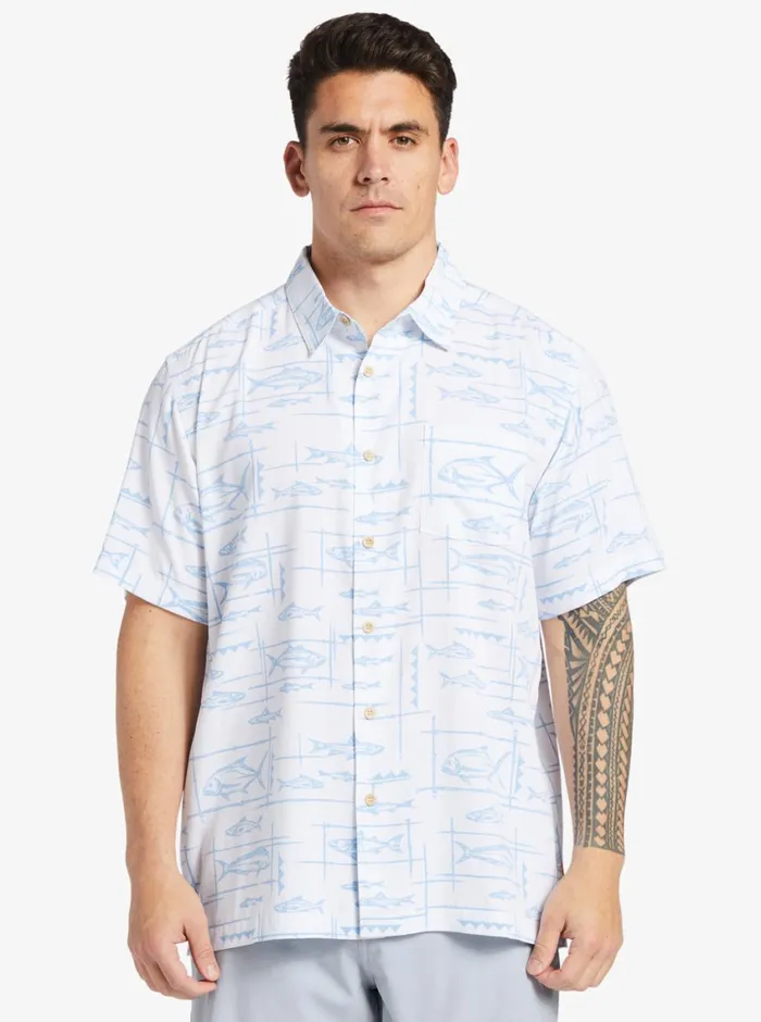 Quiksilver Bento Woven Shirt Bento White MensWaterman Shirts and Polos Quiksilver Bento Woven Shirt Bento White MensWaterman Shirts and Polos