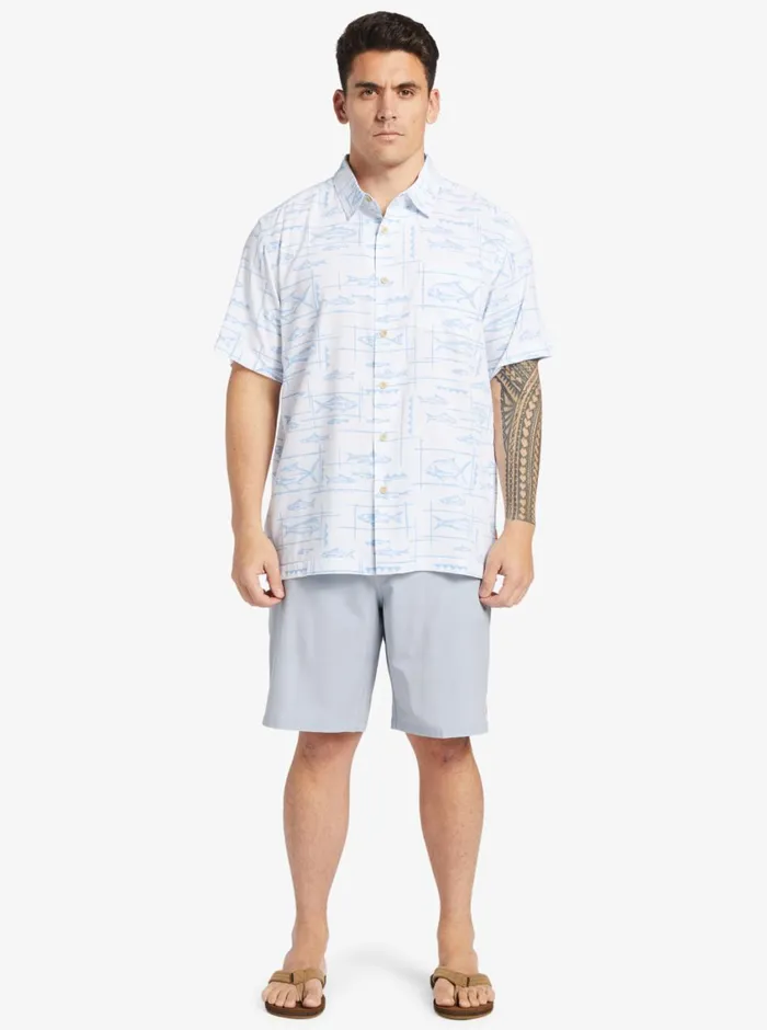 Quiksilver Bento Woven Shirt Bento White MensWaterman Shirts and Polos Quiksilver Bento Woven Shirt Bento White MensWaterman Shirts and Polos