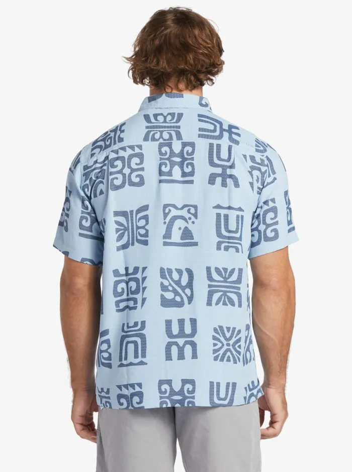 Quiksilver Channel Paddle Short Sleeve Shirt Dusk Blue Channel Paddle MensWaterman Shirts and Polos Quiksilver Channel Paddle Short Sleeve Shirt Dusk Blue Channel Paddle MensWaterman Shirts and Polos