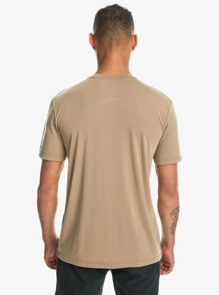 Quiksilver Coastal Run TShirt Timber Wolf Mens Tees Quiksilver Coastal Run TShirt Timber Wolf Mens Tees