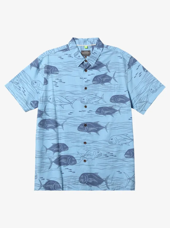 Quiksilver Dive Sites Woven Shirt Dusk Blue Dive Sites MensWaterman Shirts and Polos Quiksilver Dive Sites Woven Shirt Dusk Blue Dive Sites MensWaterman Shirts and Polos