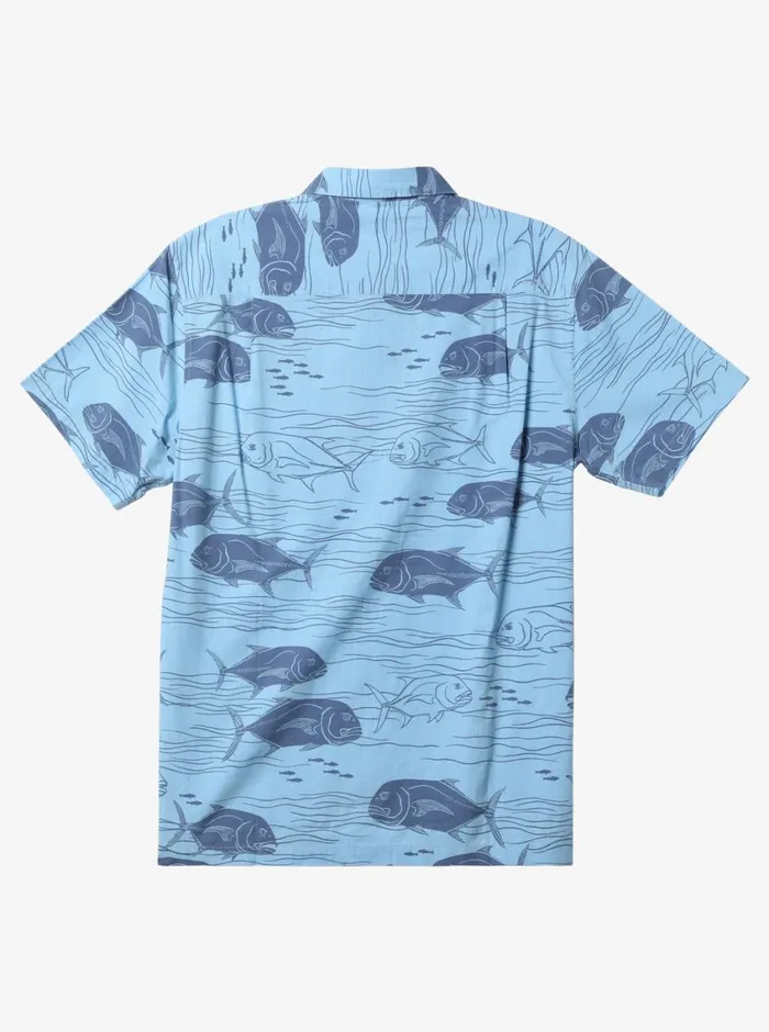Quiksilver Dive Sites Woven Shirt Dusk Blue Dive Sites MensWaterman Shirts and Polos Quiksilver Dive Sites Woven Shirt Dusk Blue Dive Sites MensWaterman Shirts and Polos