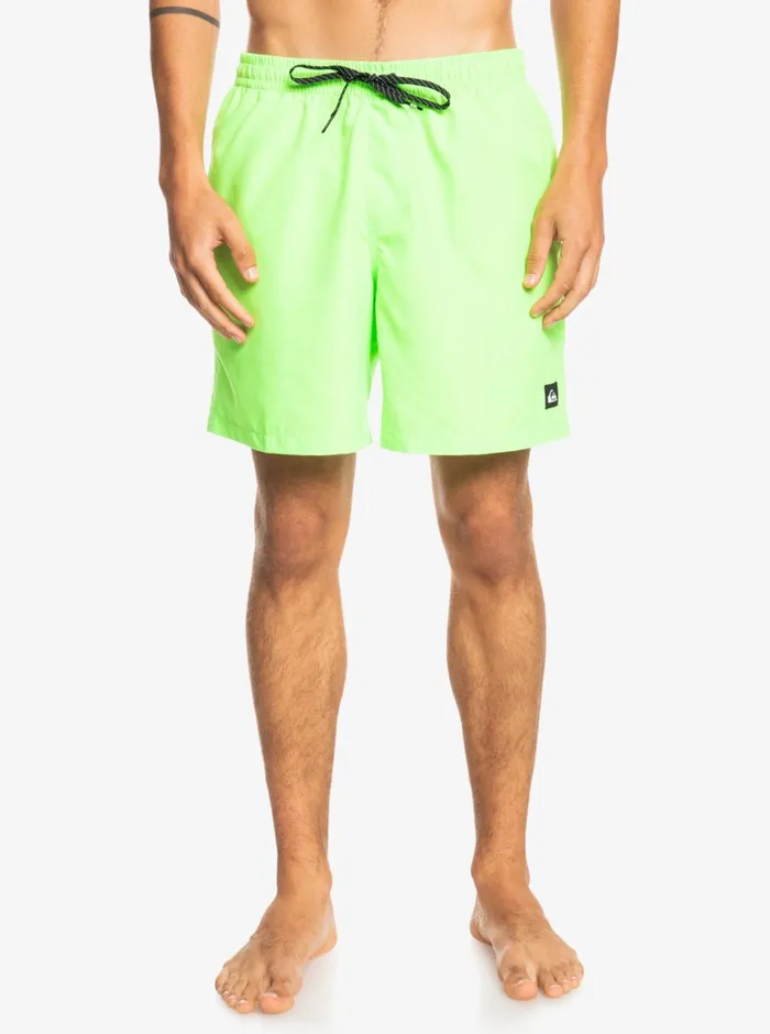 Quiksilver Everyday 17034 Volleys Green Gecko Mens Elastic Waist Quiksilver Everyday 17034 Volleys Green Gecko Mens Elastic Waist