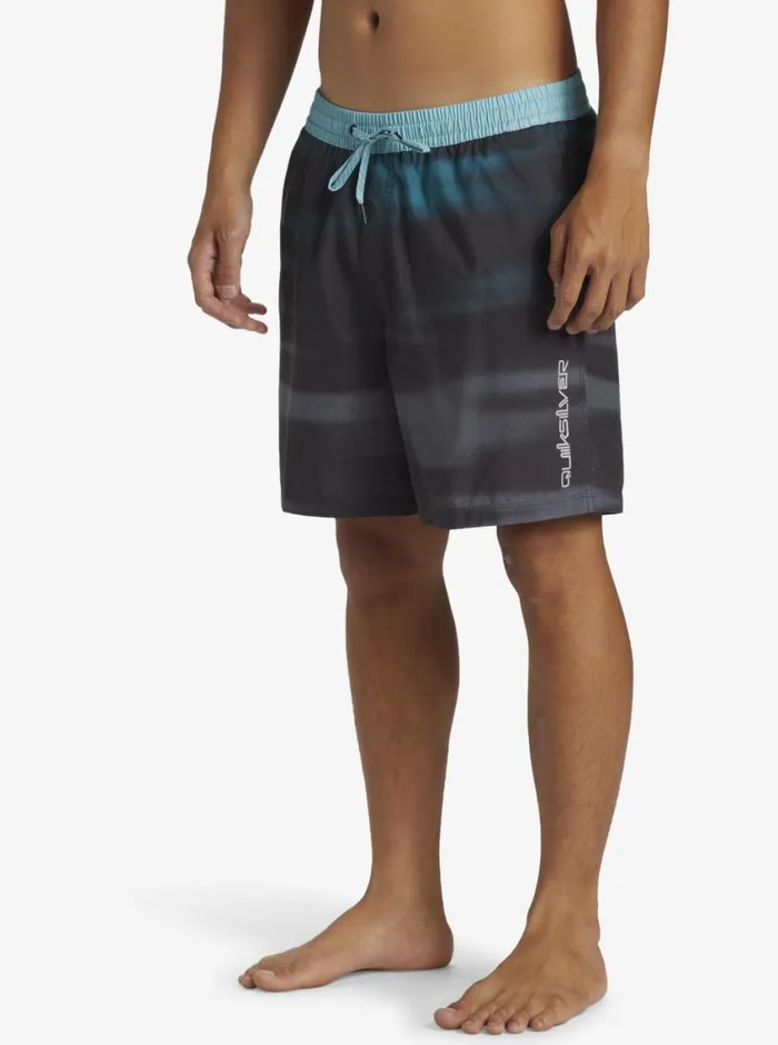 Quiksilver Everyday Fade Volley 17034 Elastic Waist Shorts Black Mens Elastic Waist Quiksilver Everyday Fade Volley 17034 Elastic Waist Shorts Black Mens Elastic Waist
