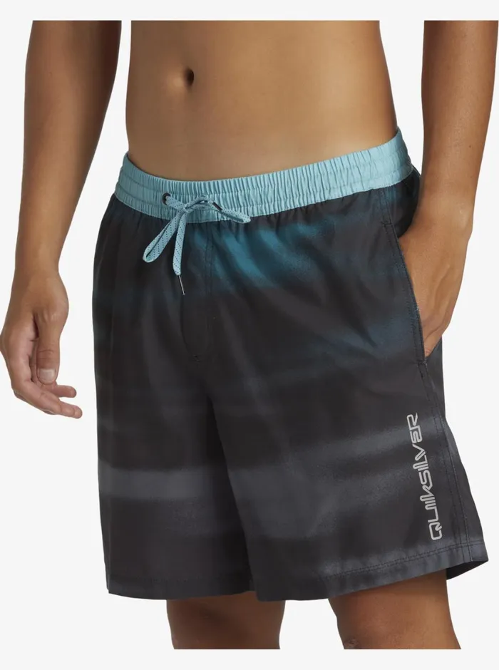 Quiksilver Everyday Fade Volley 17034 Elastic Waist Shorts Black Mens Elastic Waist Quiksilver Everyday Fade Volley 17034 Elastic Waist Shorts Black Mens Elastic Waist