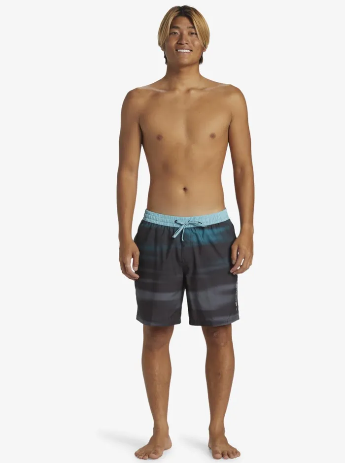 Quiksilver Everyday Fade Volley 17034 Elastic Waist Shorts Black Mens Elastic Waist Quiksilver Everyday Fade Volley 17034 Elastic Waist Shorts Black Mens Elastic Waist
