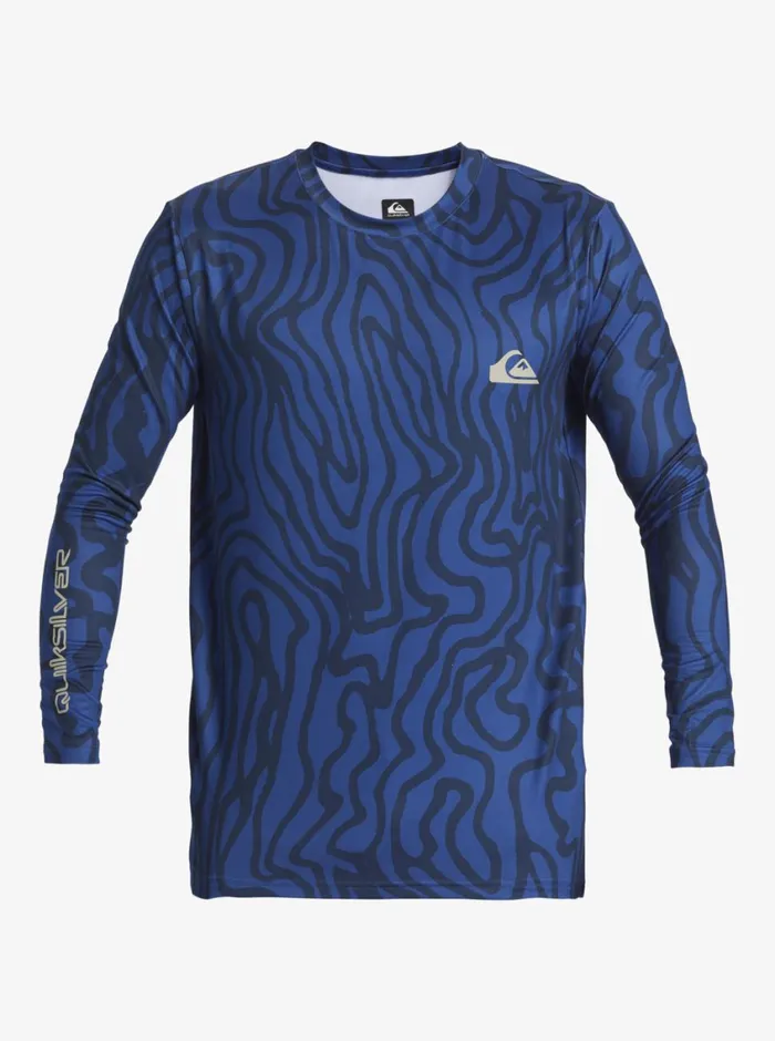 Quiksilver Everyday Long Sleeve Surf Tee Monaco Blue Mens Rashguards