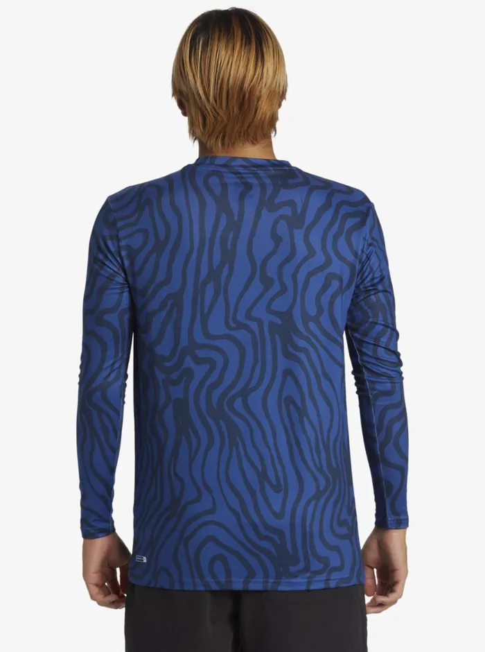 Quiksilver Everyday Long Sleeve Surf Tee Monaco Blue Mens Rashguards Quiksilver Everyday Long Sleeve Surf Tee Monaco Blue Mens Rashguards