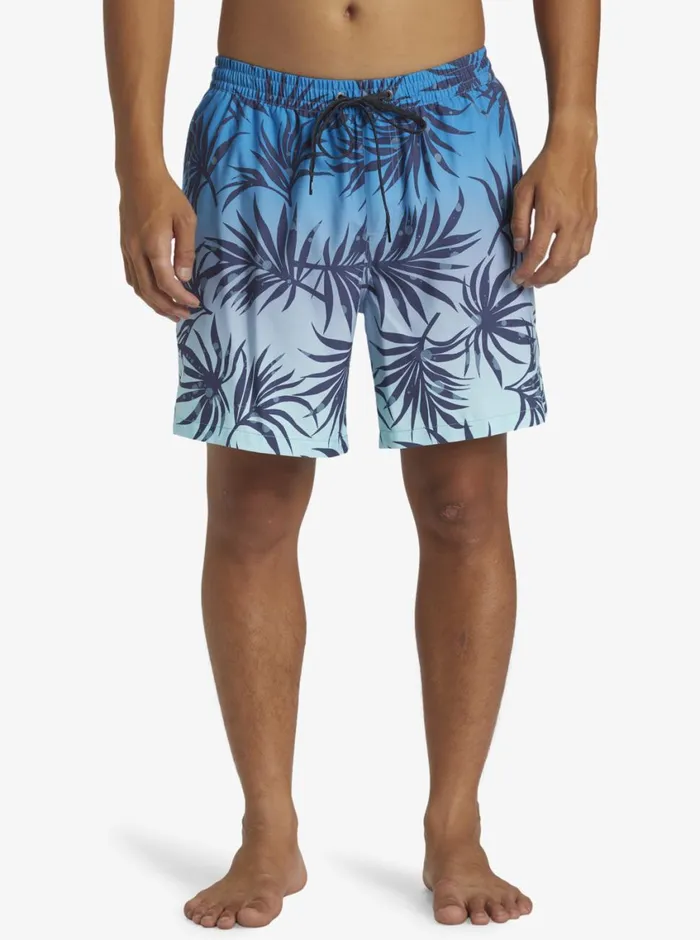 Quiksilver Everyday Mix Volley 17034 Elastic Waist Shorts Blue Fog Mens Elastic Waist Quiksilver Everyday Mix Volley 17034 Elastic Waist Shorts Blue Fog Mens Elastic Waist