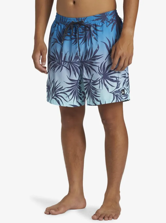 Quiksilver Everyday Mix Volley 17034 Elastic Waist Shorts Blue Fog Mens Elastic Waist Quiksilver Everyday Mix Volley 17034 Elastic Waist Shorts Blue Fog Mens Elastic Waist