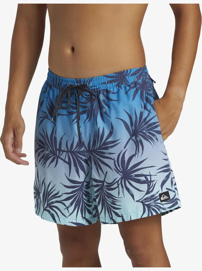 Quiksilver Everyday Mix Volley 17034 Elastic Waist Shorts Blue Fog Mens Elastic Waist Quiksilver Everyday Mix Volley 17034 Elastic Waist Shorts Blue Fog Mens Elastic Waist