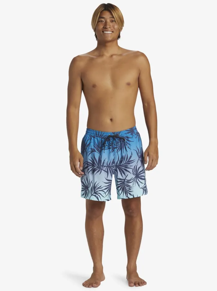 Quiksilver Everyday Mix Volley 17034 Elastic Waist Shorts Blue Fog Mens Elastic Waist Quiksilver Everyday Mix Volley 17034 Elastic Waist Shorts Blue Fog Mens Elastic Waist