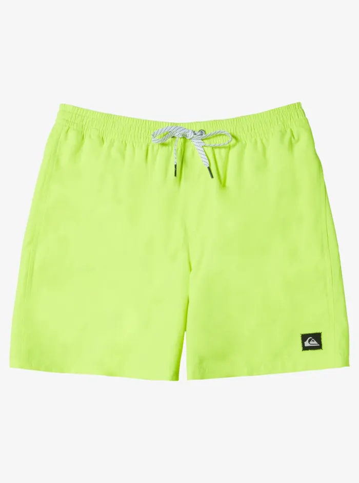 Quiksilver Everyday Solid Volley 15034 Elastic Waist Shorts Safety Yellow Mens Elastic Waist Quiksilver Everyday Solid Volley 15034 Elastic Waist Shorts Safety Yellow Mens Elastic Waist