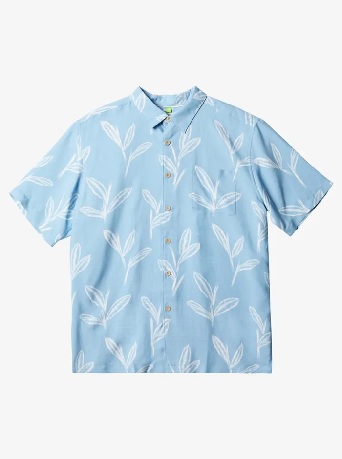 Quiksilver Ginger Stalks Short Sleeve Shirt Dusk Blue Ginger Stalks MensWaterman Shirts and Polos Quiksilver Ginger Stalks Short Sleeve Shirt Dusk Blue Ginger Stalks MensWaterman Shirts and Polos