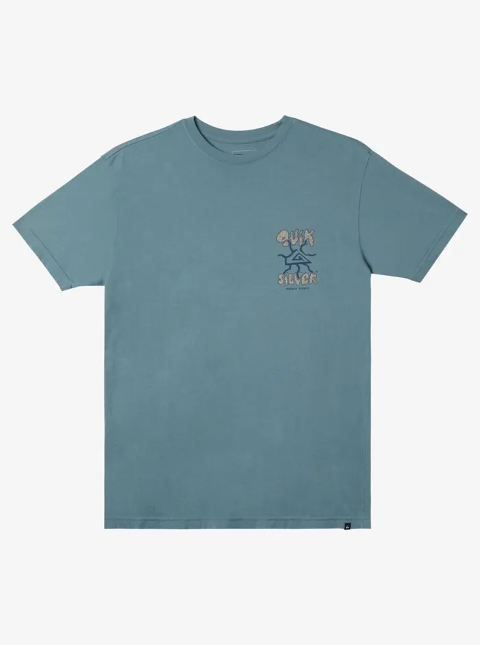 Quiksilver Global Force TShirt Aegean Blue Mens Tees
