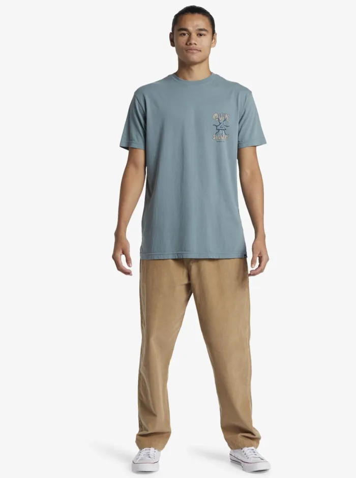 Quiksilver Global Force TShirt Aegean Blue Mens Tees Quiksilver Global Force TShirt Aegean Blue Mens Tees