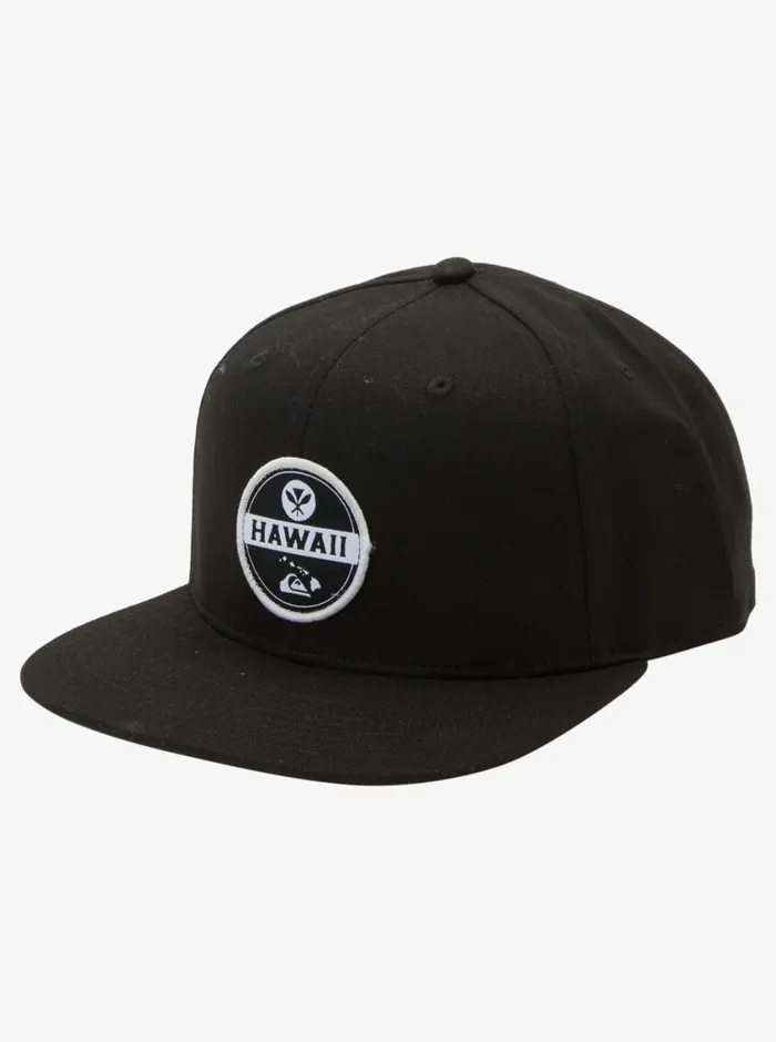 Quiksilver Hawaii Rooted Snapback Hat Black Mens Hats