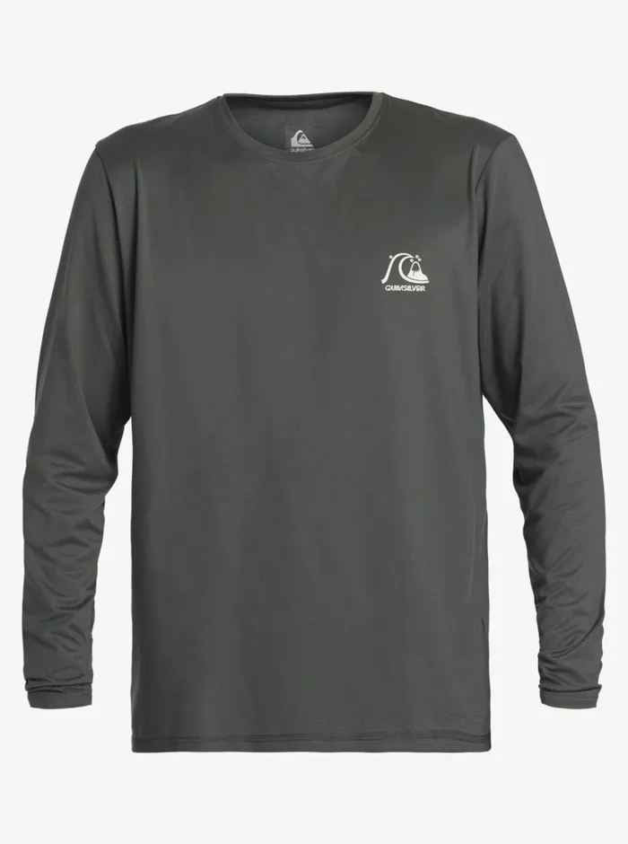 Quiksilver Heritage Heather Long Sleeve UPF 50 Surf Tee Iron Gate Mens Rashguards Quiksilver Heritage Heather Long Sleeve UPF 50 Surf Tee Iron Gate Mens Rashguards