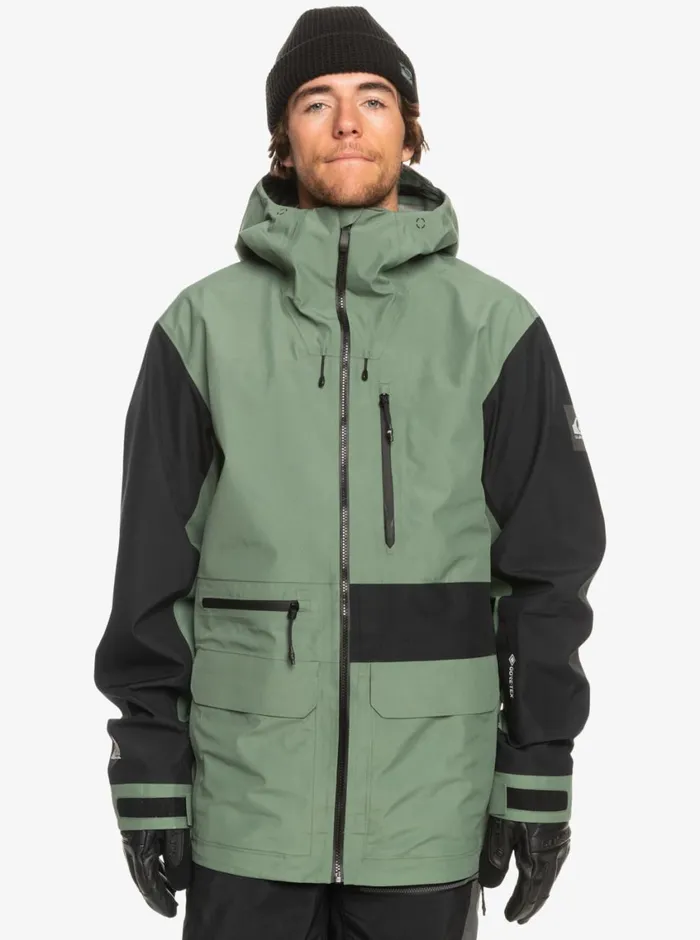 Quiksilver Highline Pro Sammy Carlson 3L GORETEX Technical Snow Jacket Laurel Wreath Mens Snow Jackets