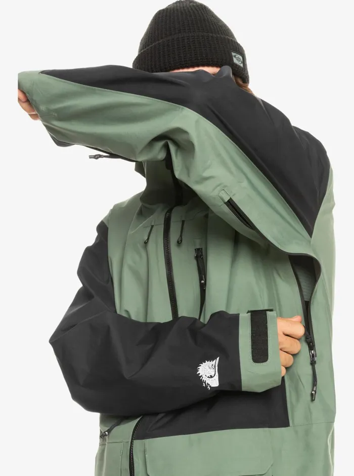 Quiksilver Highline Pro Sammy Carlson 3L GORETEX Technical Snow Jacket Laurel Wreath Mens Snow Jackets Quiksilver Highline Pro Sammy Carlson 3L GORETEX Technical Snow Jacket Laurel Wreath Mens Snow Jackets