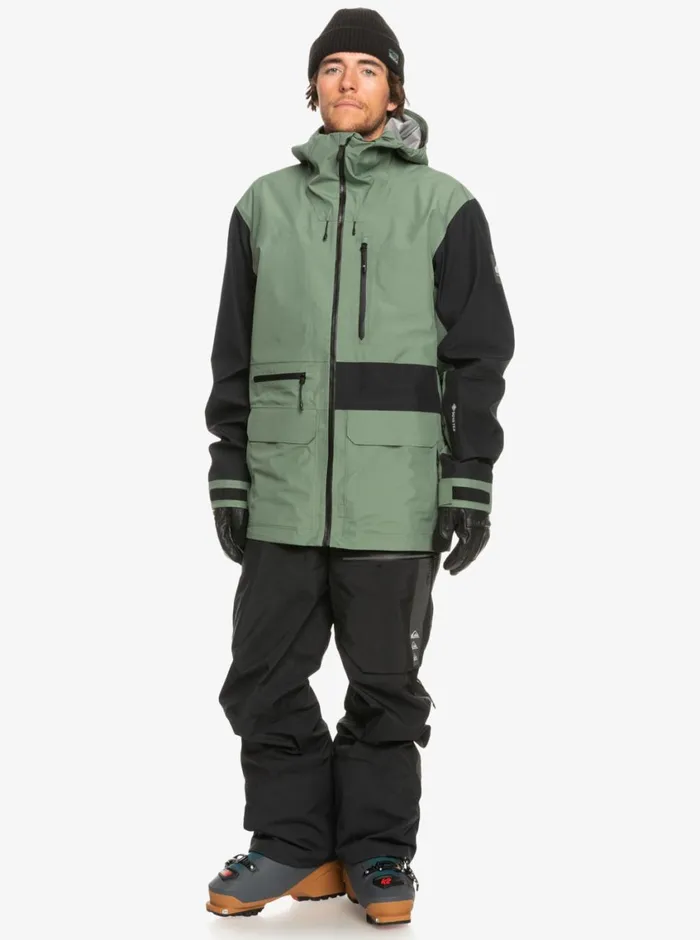 Quiksilver Highline Pro Sammy Carlson 3L GORETEX Technical Snow Jacket Laurel Wreath Mens Snow Jackets Quiksilver Highline Pro Sammy Carlson 3L GORETEX Technical Snow Jacket Laurel Wreath Mens Snow Jackets
