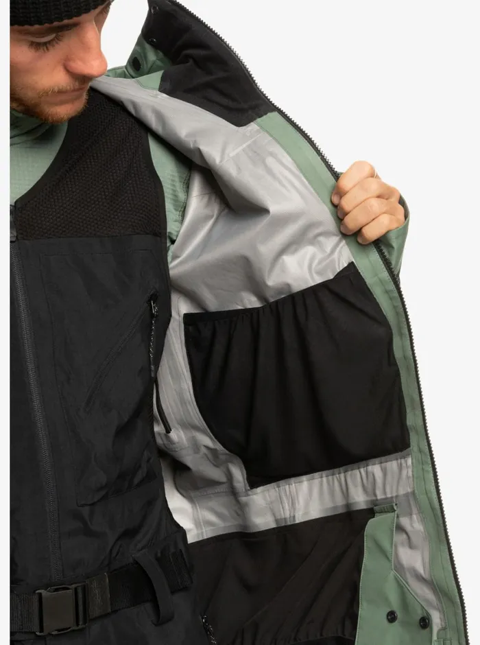 Quiksilver Highline Pro Sammy Carlson 3L GORETEX Technical Snow Jacket Laurel Wreath Mens Snow Jackets Quiksilver Highline Pro Sammy Carlson 3L GORETEX Technical Snow Jacket Laurel Wreath Mens Snow Jackets