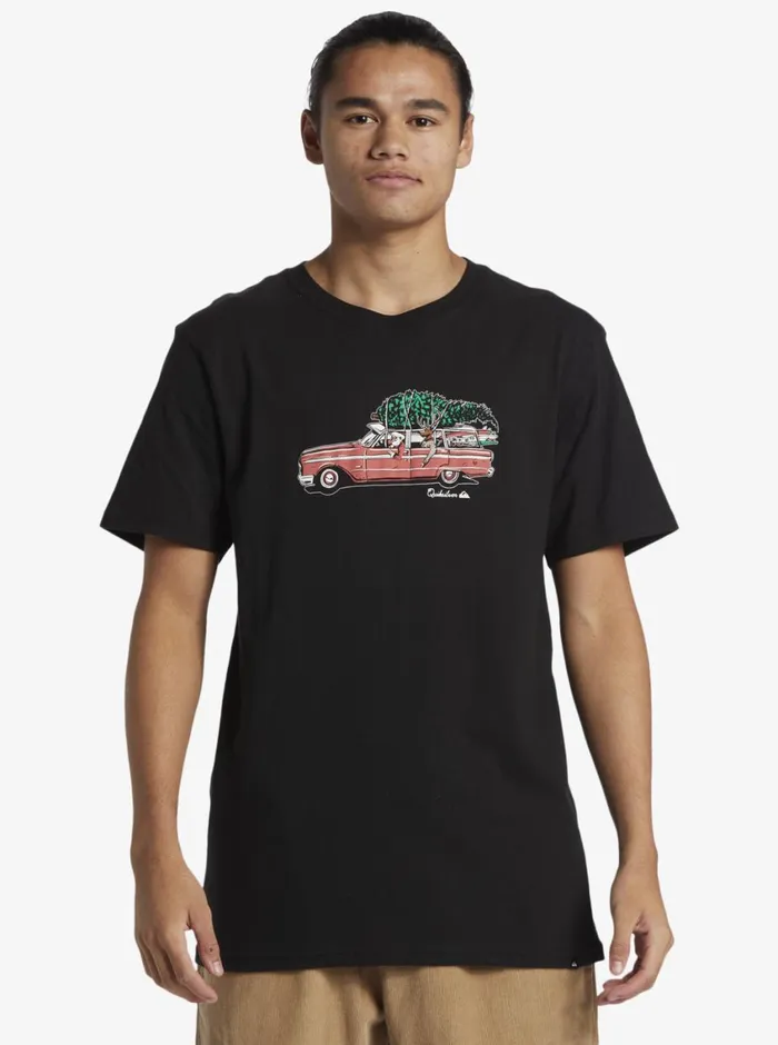 Quiksilver Holidaaayz TShirt Black Mens Tees Quiksilver Holidaaayz TShirt Black Mens Tees