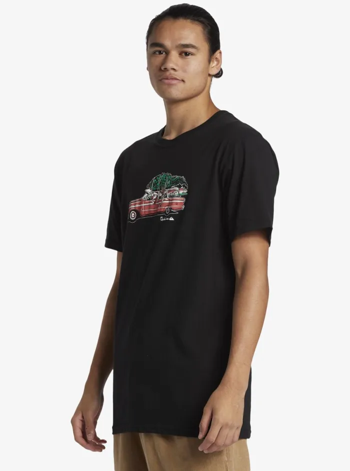 Quiksilver Holidaaayz TShirt Black Mens Tees Quiksilver Holidaaayz TShirt Black Mens Tees