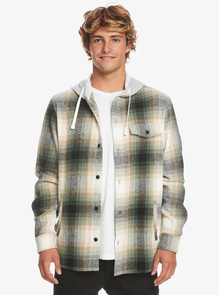 Quiksilver Kinloss Long Sleeve Hooded Shirt Laurel Kinloss Mens Shirts and Polos Quiksilver Kinloss Long Sleeve Hooded Shirt Laurel Kinloss Mens Shirts and Polos