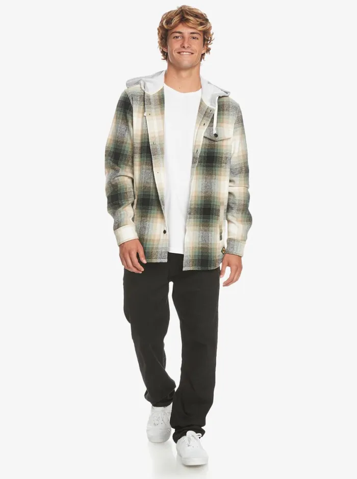 Quiksilver Kinloss Long Sleeve Hooded Shirt Laurel Kinloss Mens Shirts and Polos Quiksilver Kinloss Long Sleeve Hooded Shirt Laurel Kinloss Mens Shirts and Polos