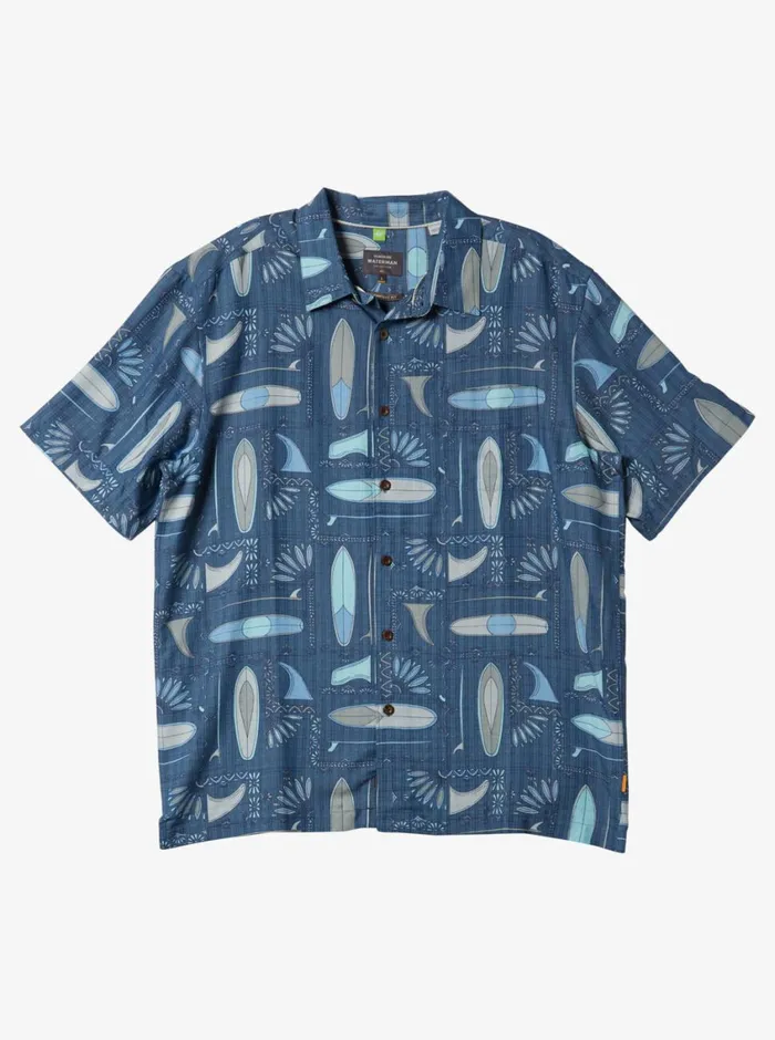 Quiksilver Long Boards Woven Shirt Longboards Ensign Blue MensWaterman Shirts and Polos Quiksilver Long Boards Woven Shirt Longboards Ensign Blue MensWaterman Shirts and Polos