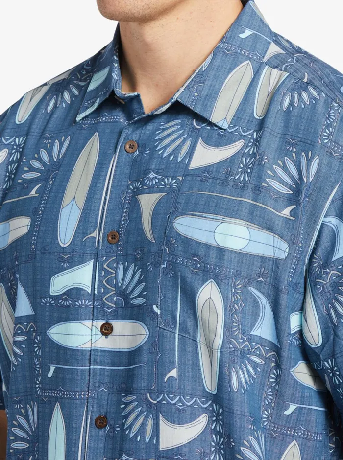 Quiksilver Long Boards Woven Shirt Longboards Ensign Blue MensWaterman Shirts and Polos Quiksilver Long Boards Woven Shirt Longboards Ensign Blue MensWaterman Shirts and Polos