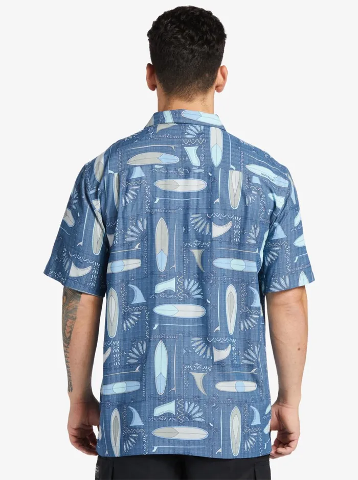 Quiksilver Long Boards Woven Shirt Longboards Ensign Blue MensWaterman Shirts and Polos Quiksilver Long Boards Woven Shirt Longboards Ensign Blue MensWaterman Shirts and Polos