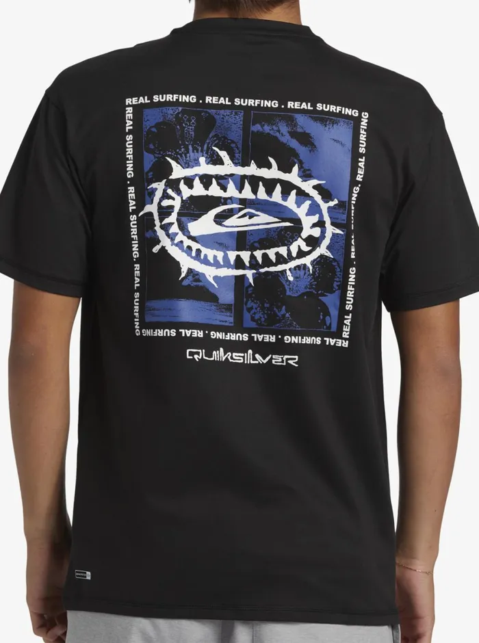 Quiksilver Mix Session UPF 50 Short Sleeve Surf Tee Black Mens Rashguards Quiksilver Mix Session UPF 50 Short Sleeve Surf Tee Black Mens Rashguards