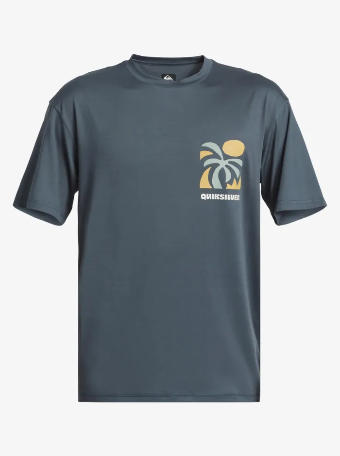 Quiksilver Mix Session UPF 50 Short Sleeve Surf Tee Dark Slate Mens Rashguards