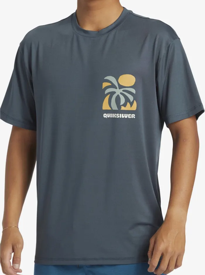 Quiksilver Mix Session UPF 50 Short Sleeve Surf Tee Dark Slate Mens Rashguards Quiksilver Mix Session UPF 50 Short Sleeve Surf Tee Dark Slate Mens Rashguards