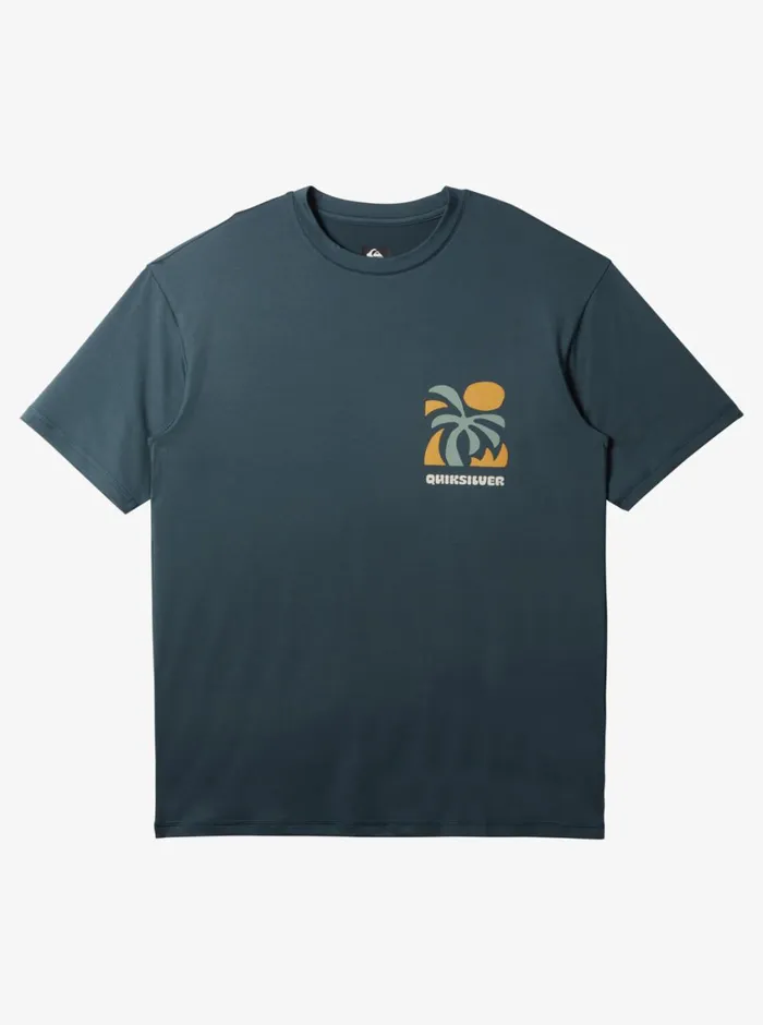 Quiksilver Mix Session UPF 50 Short Sleeve Surf Tee Dark Slate Mens Rashguards Quiksilver Mix Session UPF 50 Short Sleeve Surf Tee Dark Slate Mens Rashguards