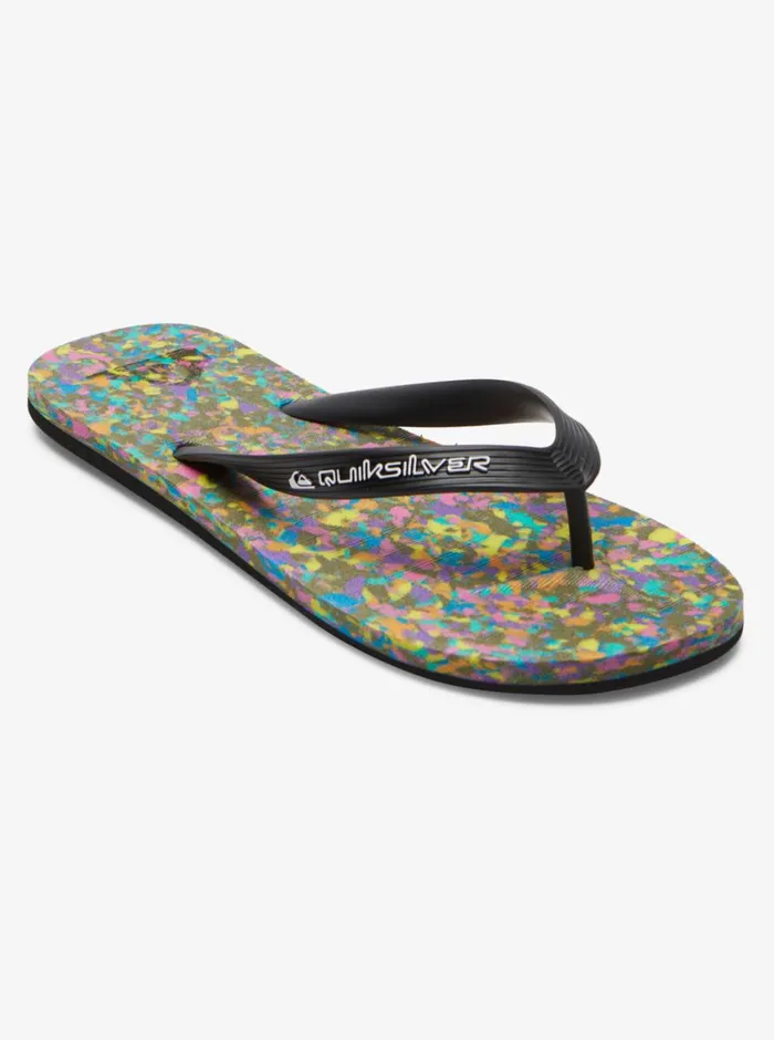 Quiksilver Molokai Recycled FlipFlops Blackblueblack Mens Sandals