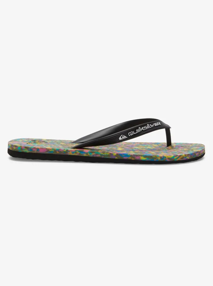 Quiksilver Molokai Recycled FlipFlops Blackblueblack Mens Sandals