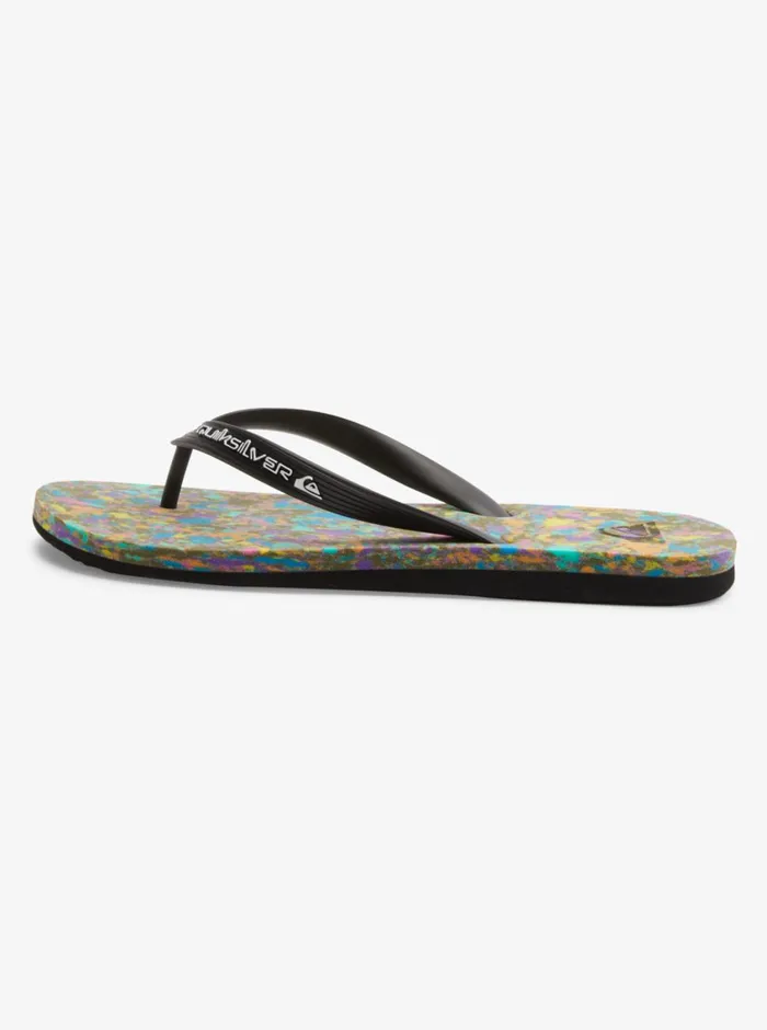 Quiksilver Molokai Recycled FlipFlops Blackblueblack Mens Sandals