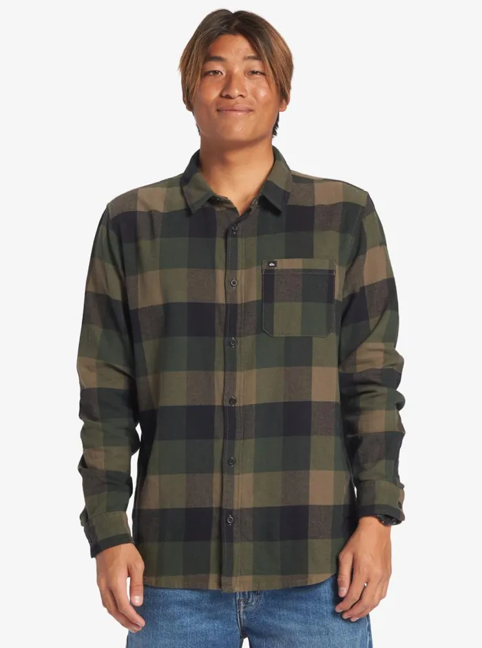 Quiksilver Motherfly Long Sleeve Shirt Major Brown Motherfly Mens Shirts and Polos