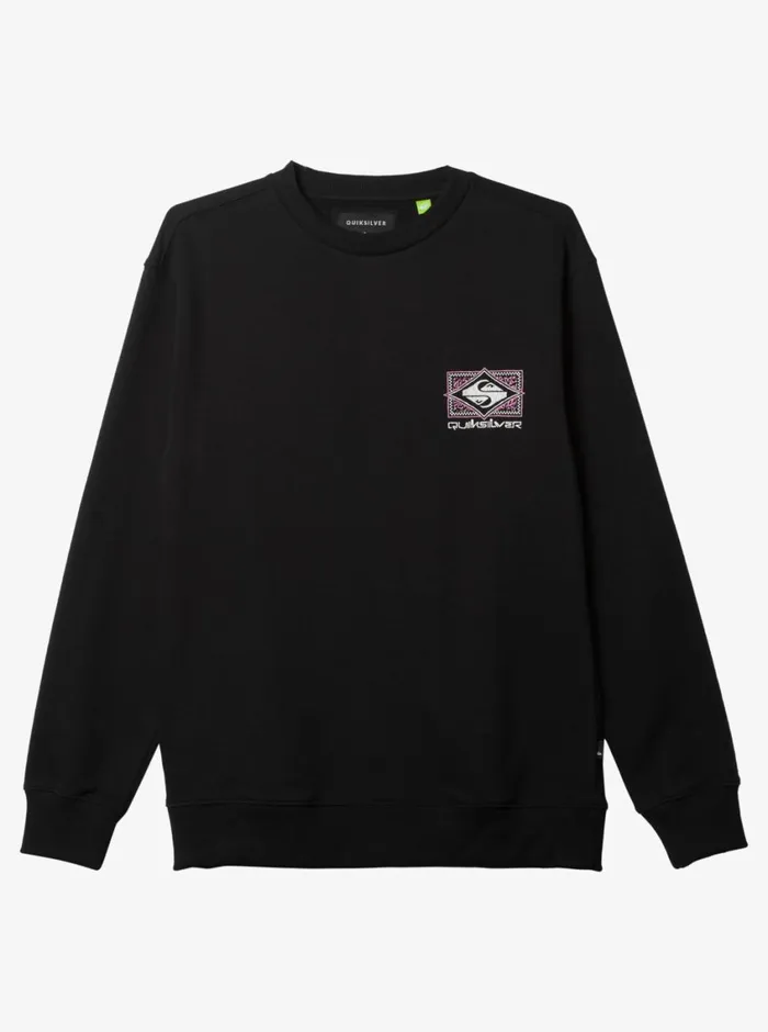 Quiksilver No Control Crew Fleece Crew Neck Sweatshirt Black Mens Sweatshirts and Hoodies Quiksilver No Control Crew Fleece Crew Neck Sweatshirt Black Mens Sweatshirts and Hoodies