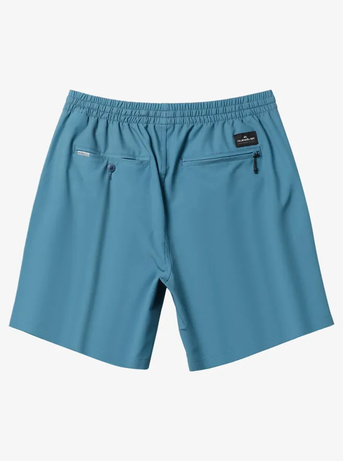 Quiksilver Ocean Elastic Waist 18034 Amphibian Shorts Aegean Blue Mens Shorts and Amphibians